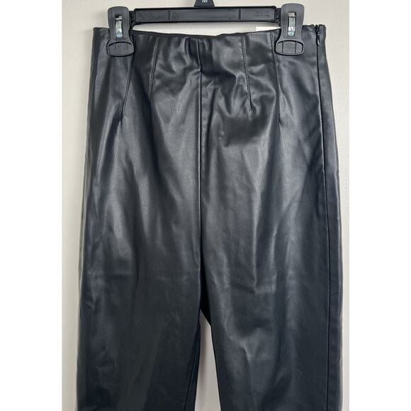 Zara Faux Leather Leggings Size XS Womens Black High Rise NWT Blogger Favorite - Picture 3 of 11